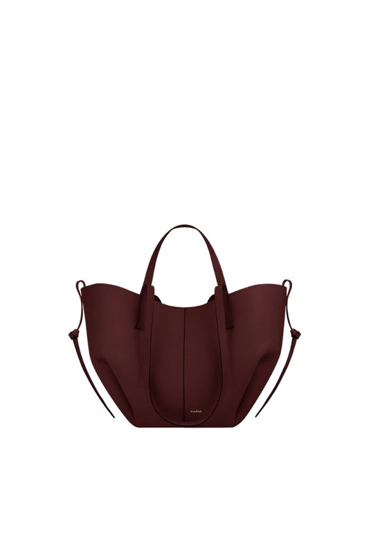 ( PREORDER ) Polene Cyme Mini Shoulder Bag In Textured Black Cherry