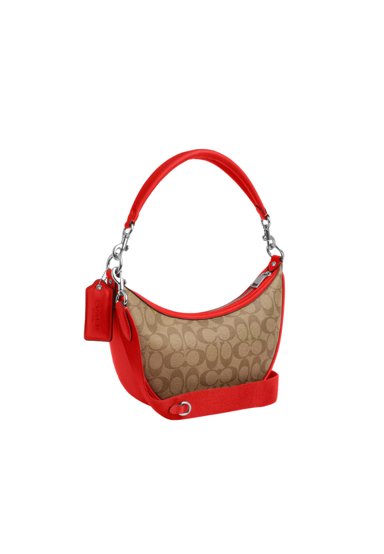 Coach Aria Handbag In Signature Canvas In Miami Red CR283