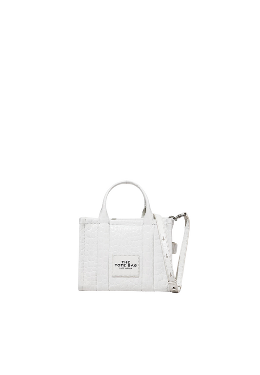 Marc Jacobs The Croc-Embossed Small Tote Bag In Ivory H022L01RE22