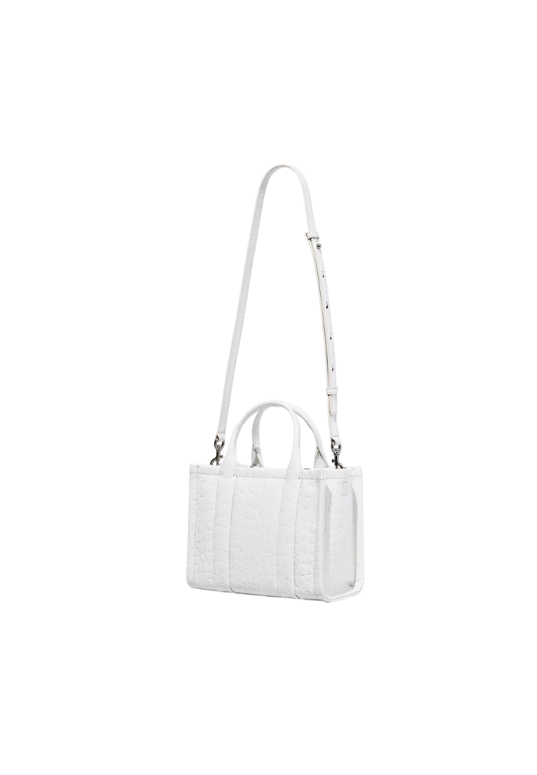 Marc Jacobs The Croc-Embossed Small Tote Bag In Ivory H022L01RE22