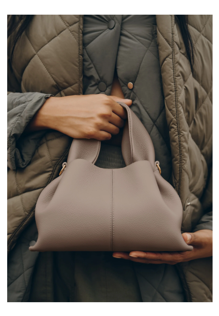 ( PREORDER ) Polene Numero Neuf Mini Crossbody Bag In Textured Taupe