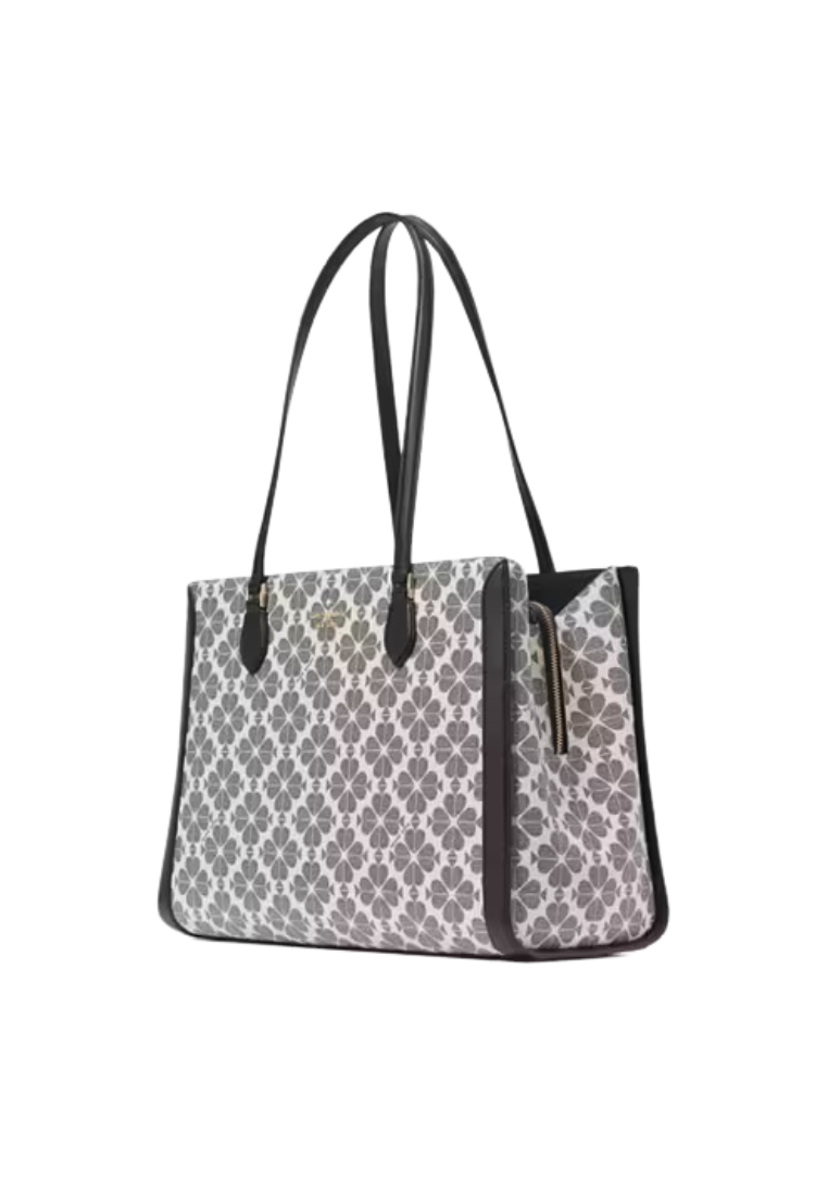 Kate Spade Signature Spade Flower East West Tote Bag In Black Multi KI791