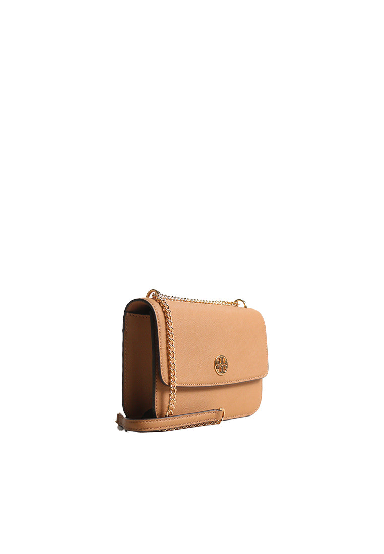 Tory Burch Emerson Saffiano Leather Shoulder Bag In Cardamom 159585