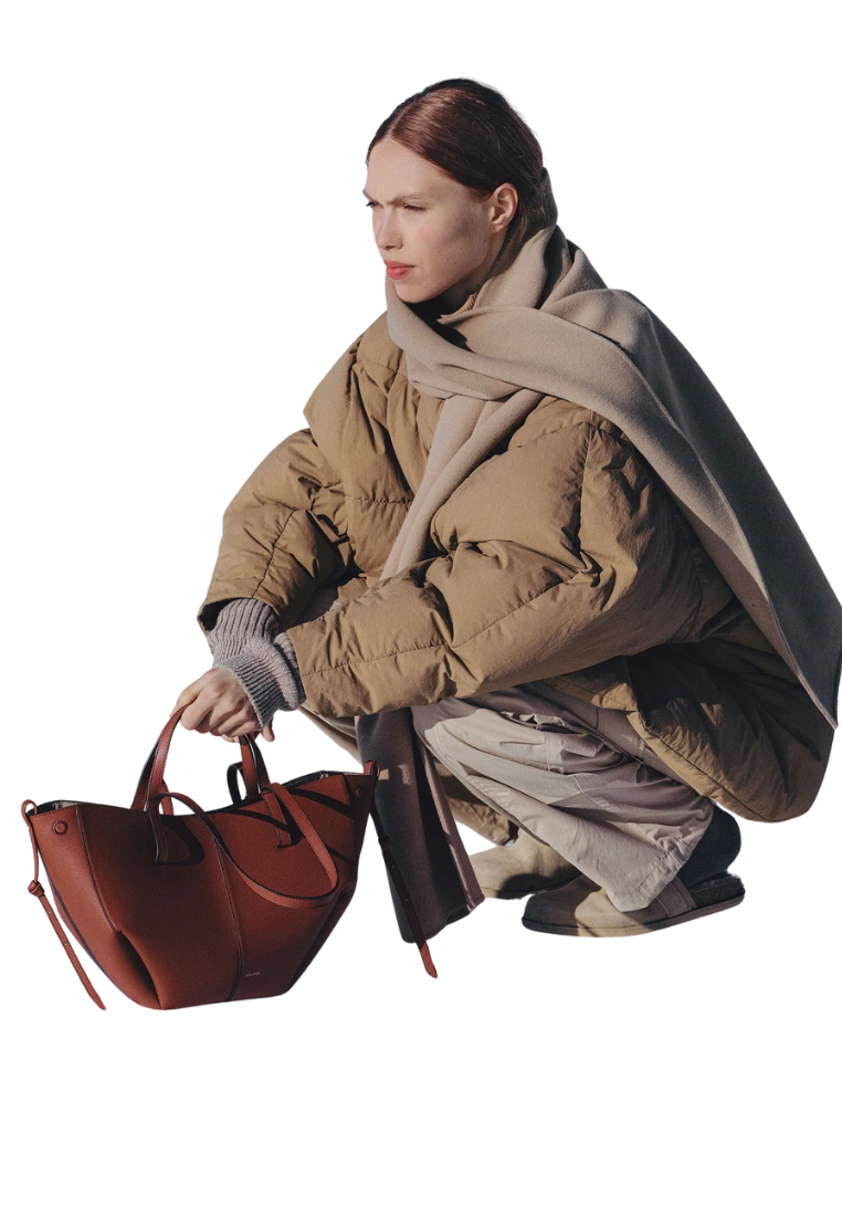( PREORDER ) Polene Cyme Mini Tote Bag In Red Clay