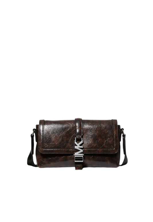 ( PREORDER ) Michael Kors Cyrus Small Distressed Crossbody bag In Chocolate 37F5SCYM0Y