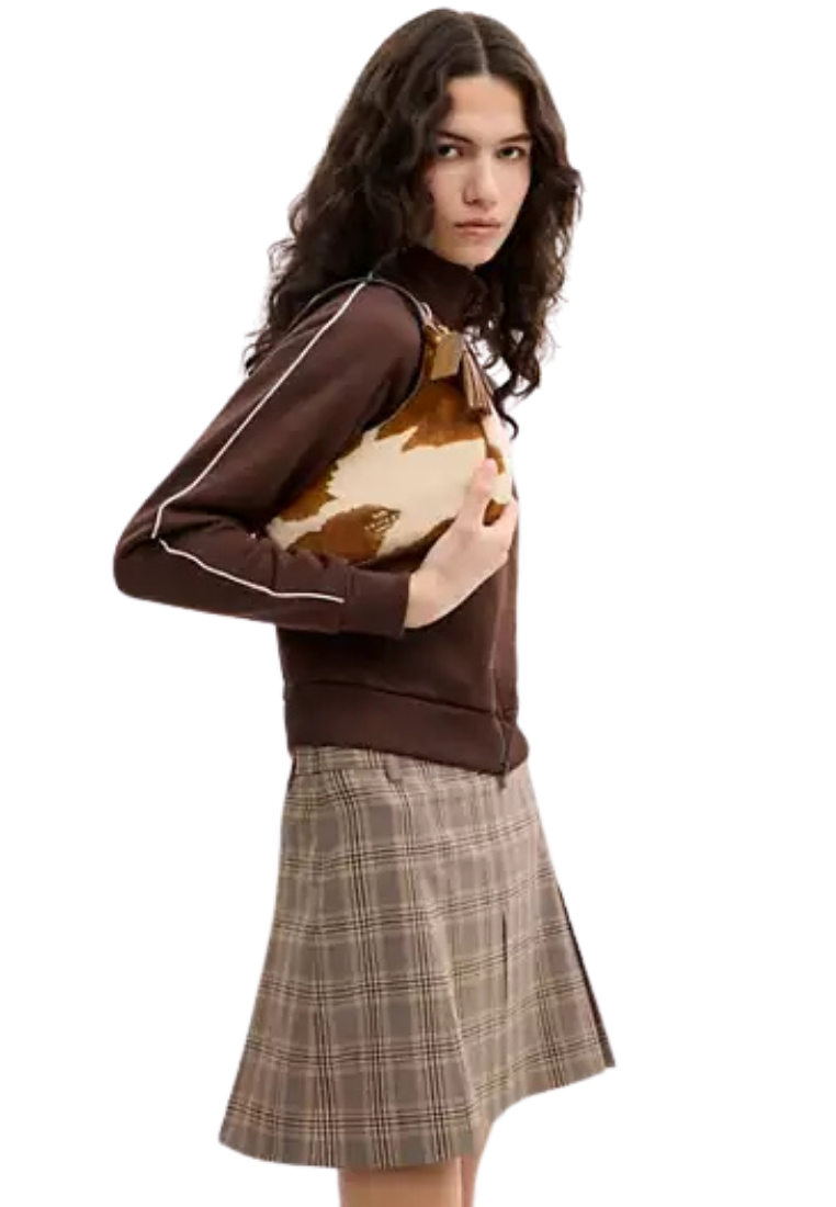 ( PREORDER ) Coach Emily In Haircalf With Cow Print Shoulder Bag In Cow Multi CDX23