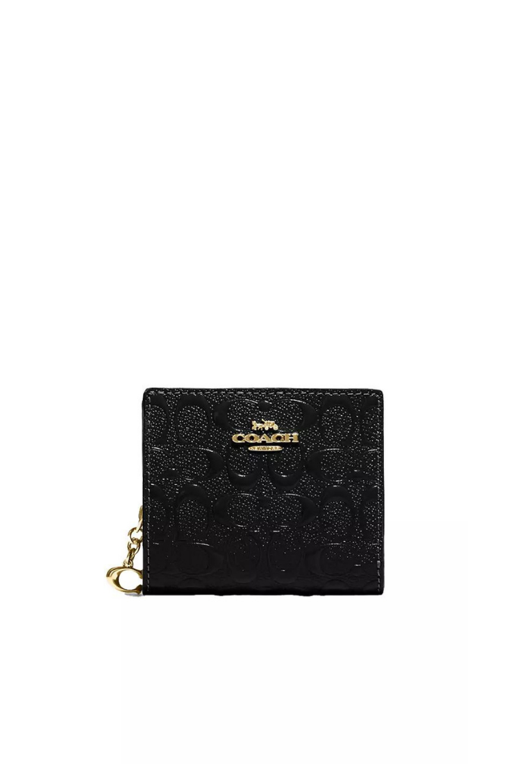 Coach Snap Wallet CH594 With Signature Leather In Black