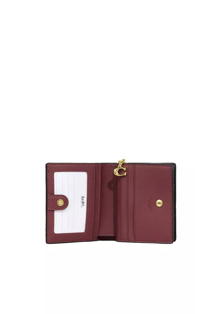 Coach Snap Wallet CH594 With Signature Leather In Black
