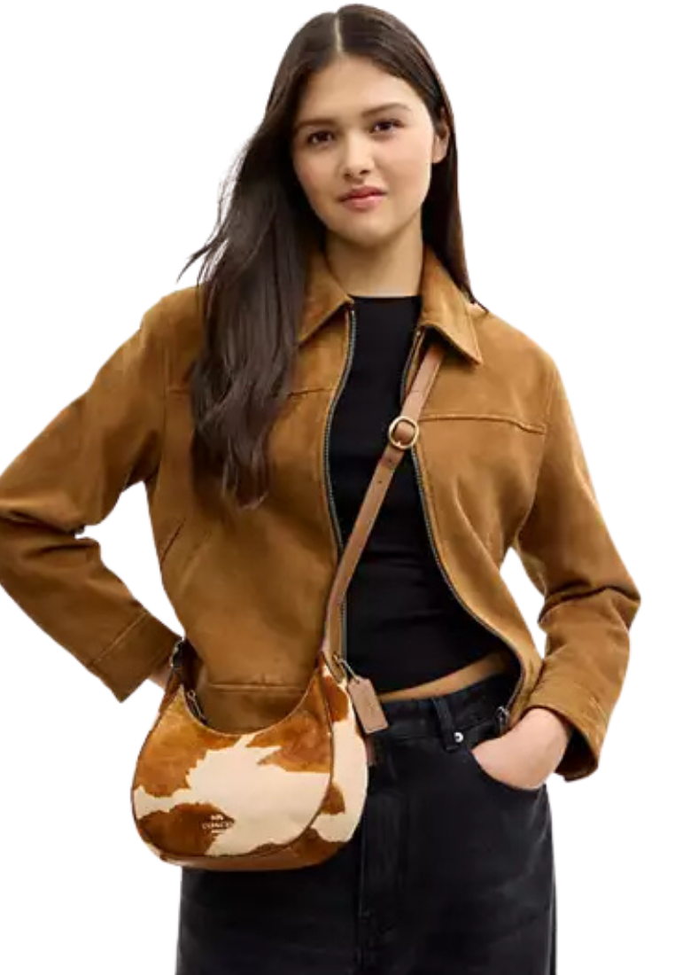 ( PREORDER ) Coach Emily In Haircalf With Cow Print Shoulder Bag In Cow Multi CDX23