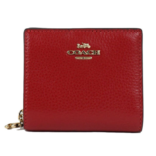 ( AS IS ) Coach Snap C2862 Bifold Wallet In Red 1941