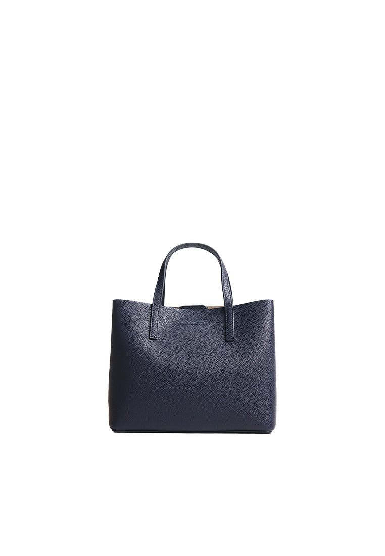 Tory Burch Blake Small Tote Bag In Tory Navy Almond Flour 170470