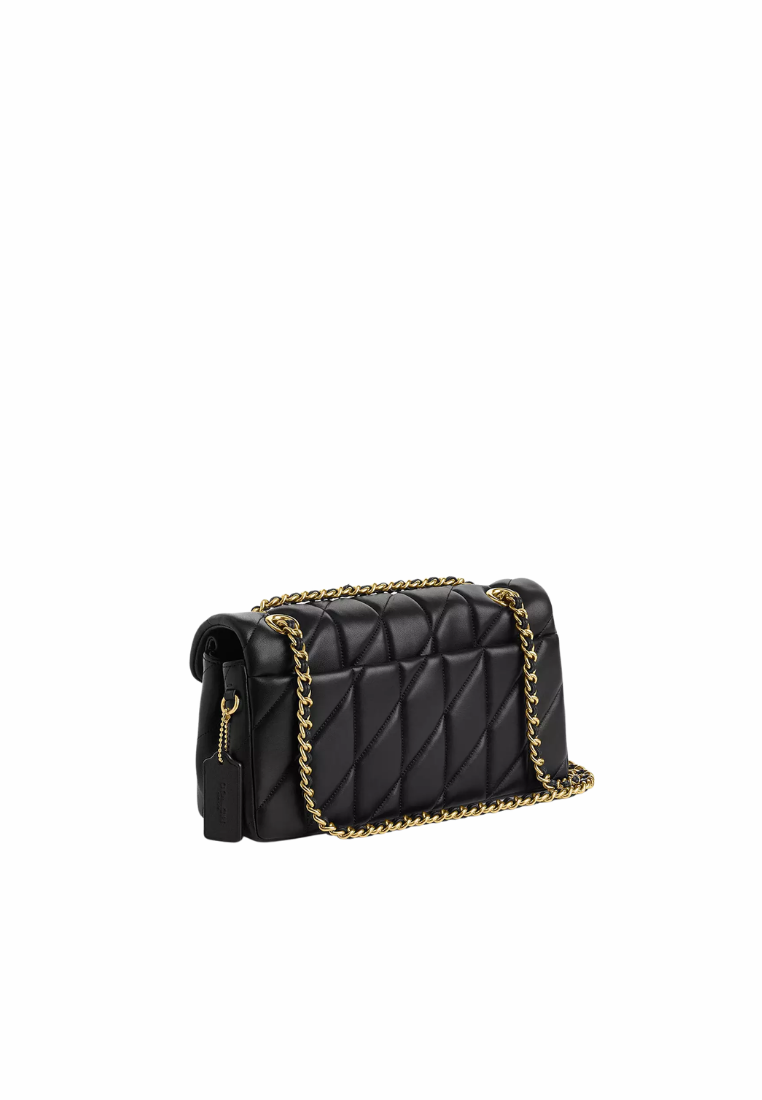 ( PREORDER ) Coach Tabby 26 With Pillow Quilting Shoulder Bag In Brass Black CP150