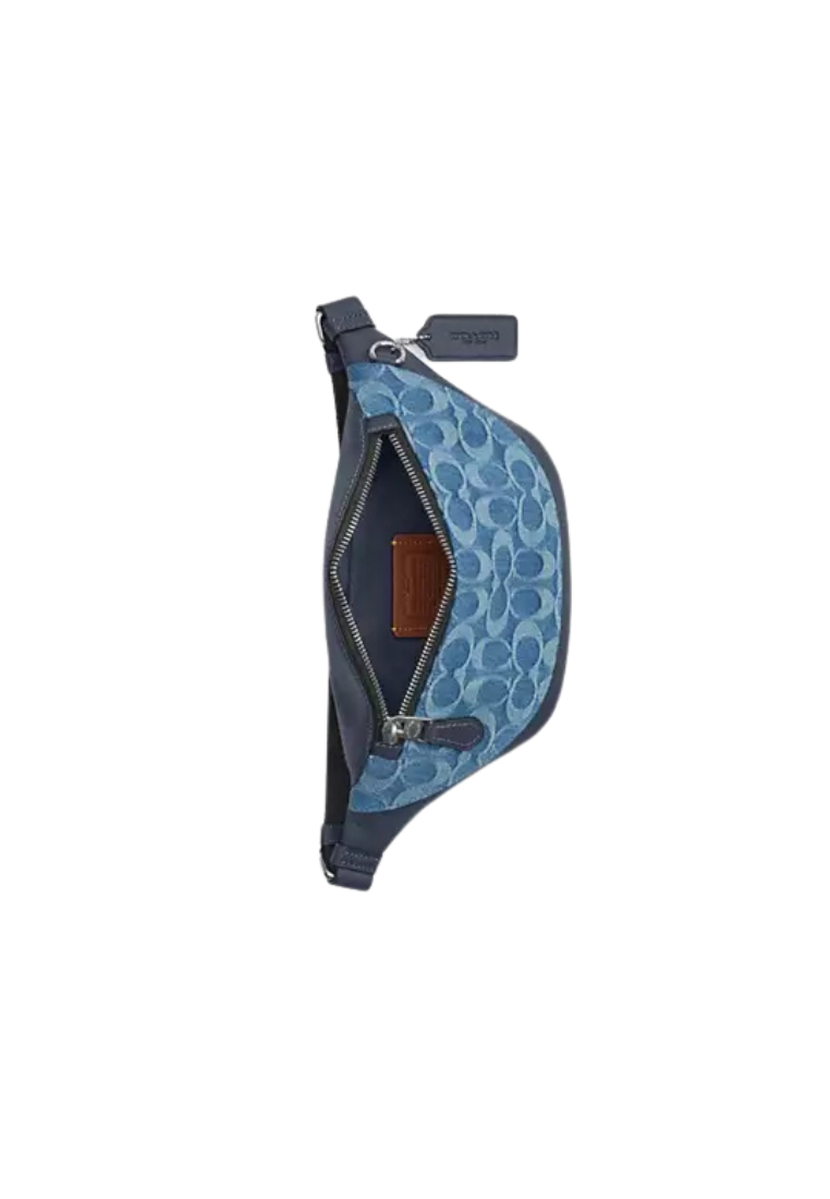 Coach Warren Mini Belt Bag In Signature Denim In Denim CDF48