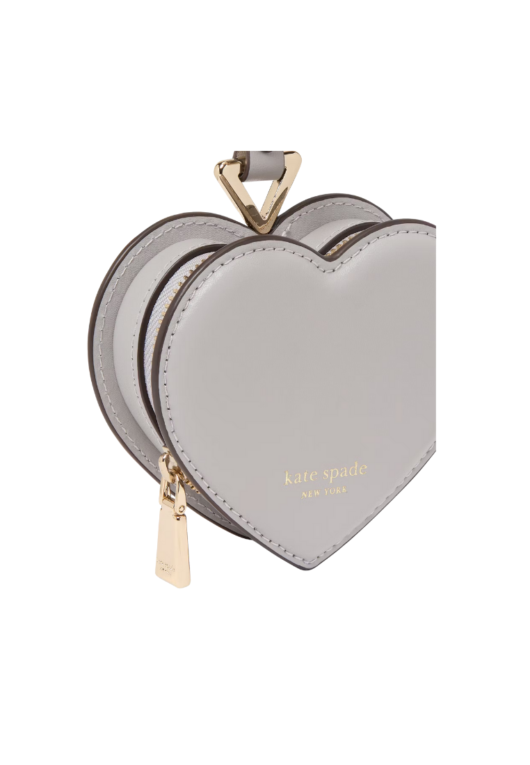 ( PREORDER ) Kate Spade Liv Heart Coin Purse In Nimbus Grey KK753