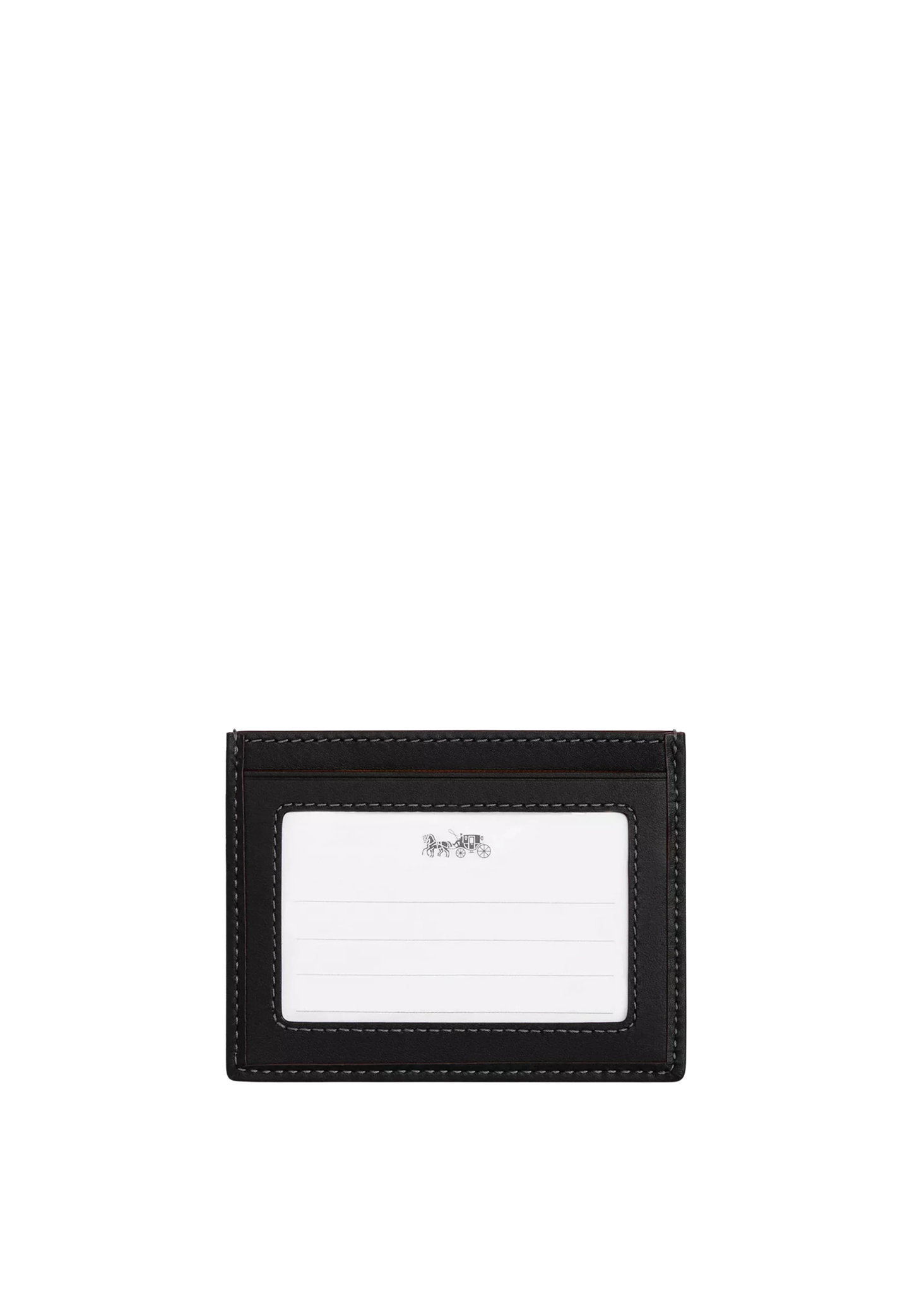 Coach Slim ID Card Case Signature Denim In Black Badlands CP224