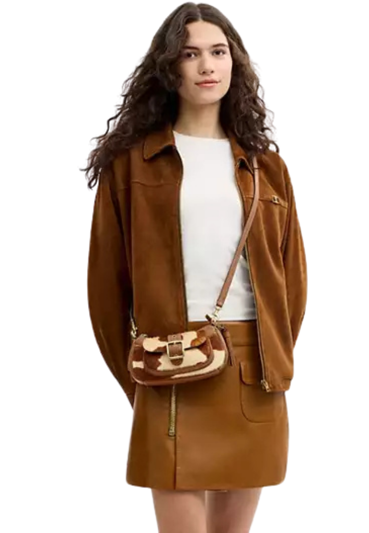 ( PREORDER ) Coach Ashton Mini In Haircalf With Cow Print Shoulder Bag In Cow Multi CDX79