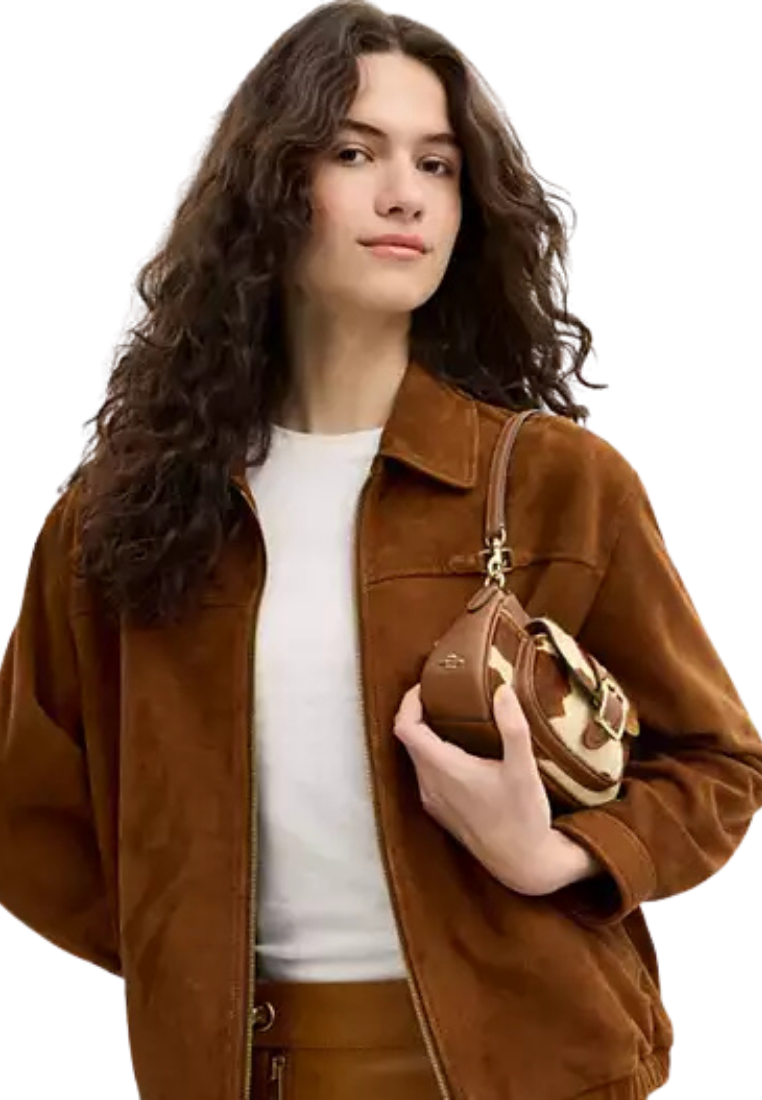 ( PREORDER ) Coach Ashton Mini In Haircalf With Cow Print Shoulder Bag In Cow Multi CDX79