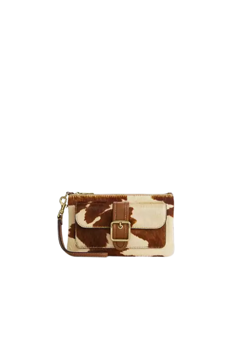 ( PREORDER ) Coach Ashton In Haircalf With Cow Print Wristlet In Cow Multi CDY07