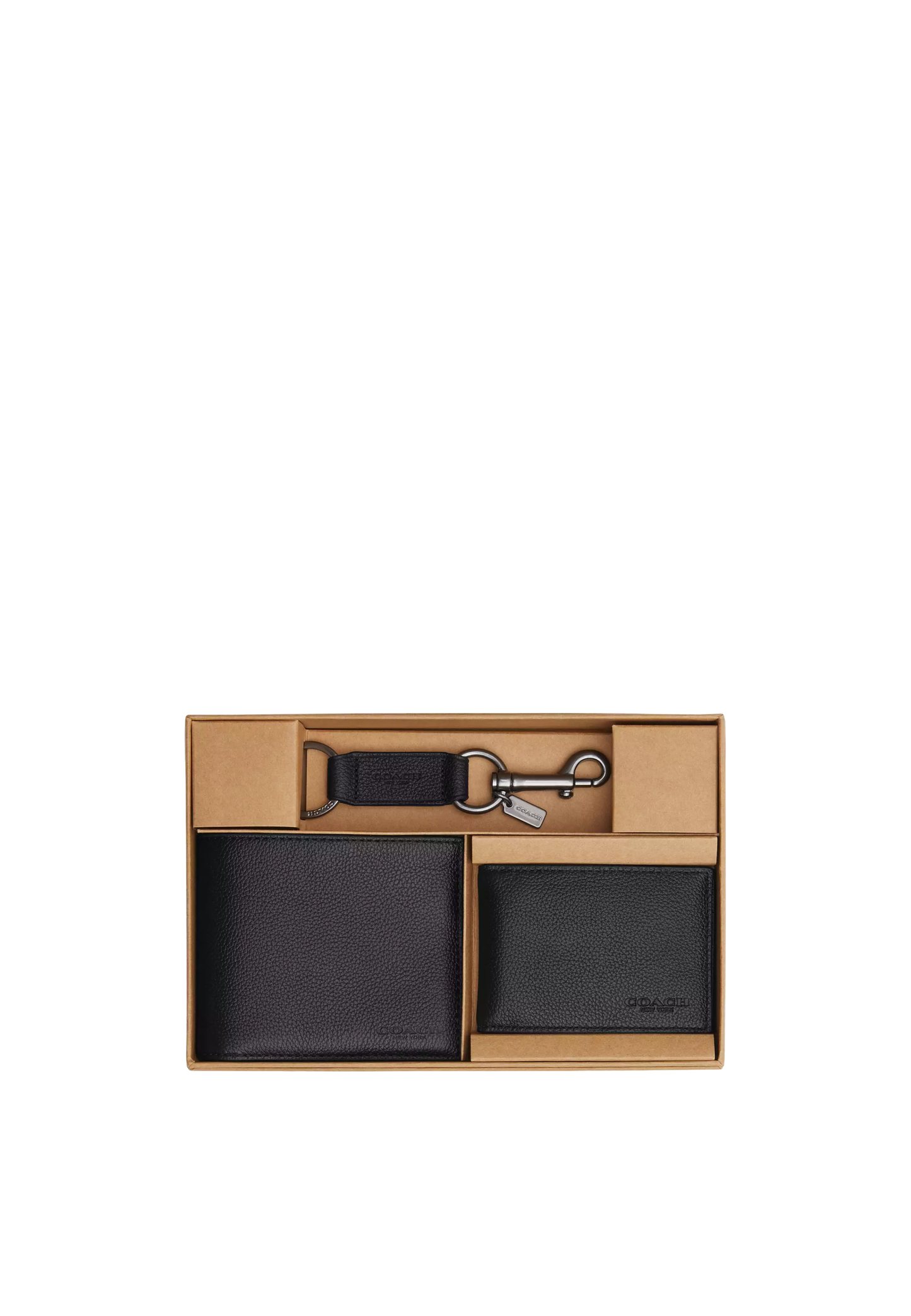 Coach Boxed 3 In 1 Wallet Gift Set In Black CS433