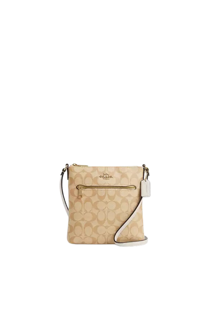 Coach Mini Rowan File Bag In Signature Canvas In Light Khaki CS182