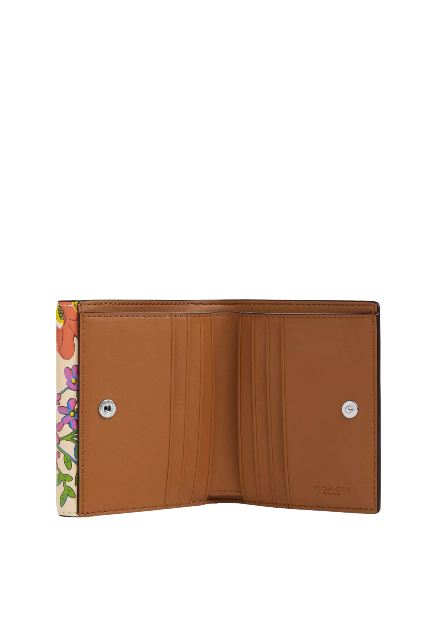 Coach Eliza Small Wallet With Floral Print In Ivory Multi CR397