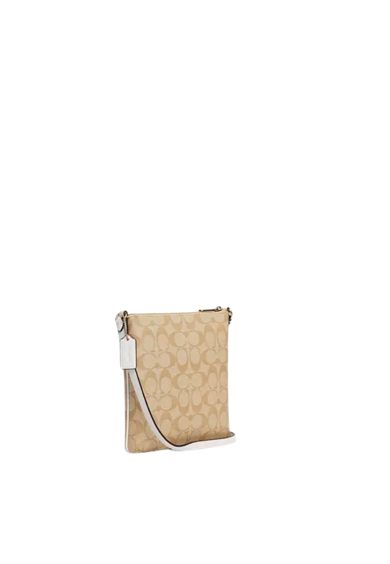 Coach Mini Rowan File Bag In Signature Canvas In Light Khaki CS182