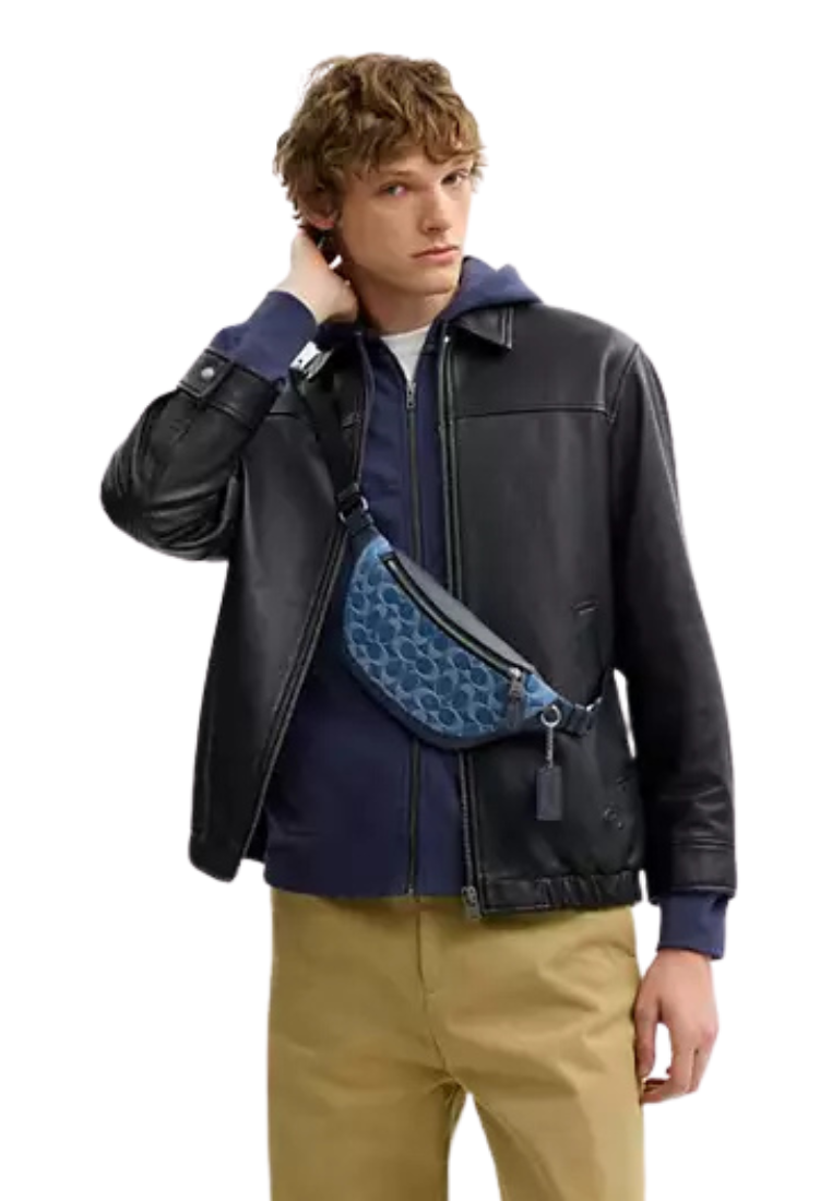 Coach Warren Mini Belt Bag In Signature Denim In Denim CDF48