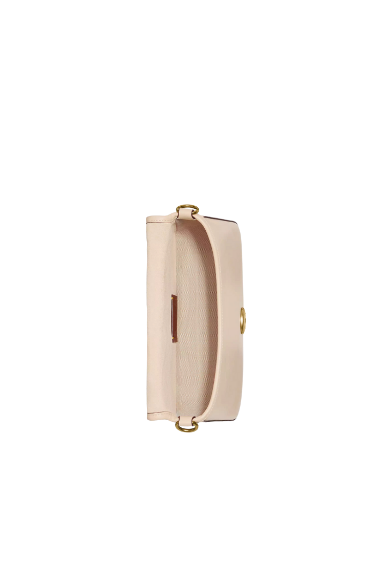 ( PREORDER ) Coach Soft Tabby Shoulder Bag In Brass Ivory C4823