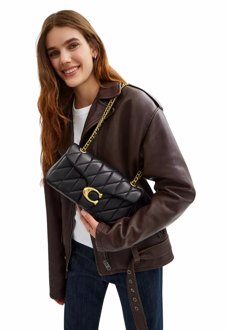 ( PREORDER ) Coach Tabby 26 With Pillow Quilting Shoulder Bag In Brass Black CP150