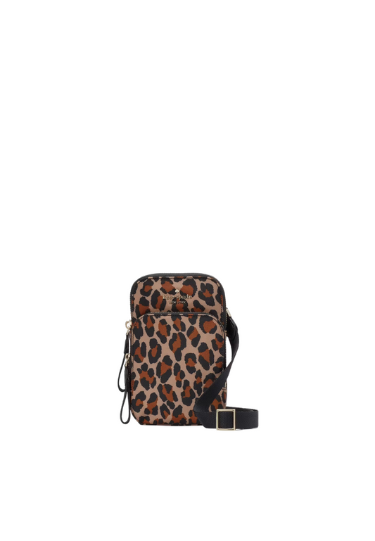 ( PREORDER ) Kate Spade Chelsea Leopard North South Crossbody Bag In Brown Multi KH750