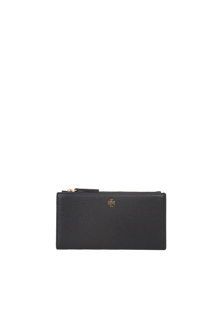 Tory Burch Blake Colorblock Slim Wallet In Black / Devon Sand 139540