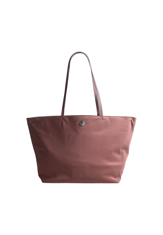 Tory Burch Large Nylon Tote Bag In Truffle 176047