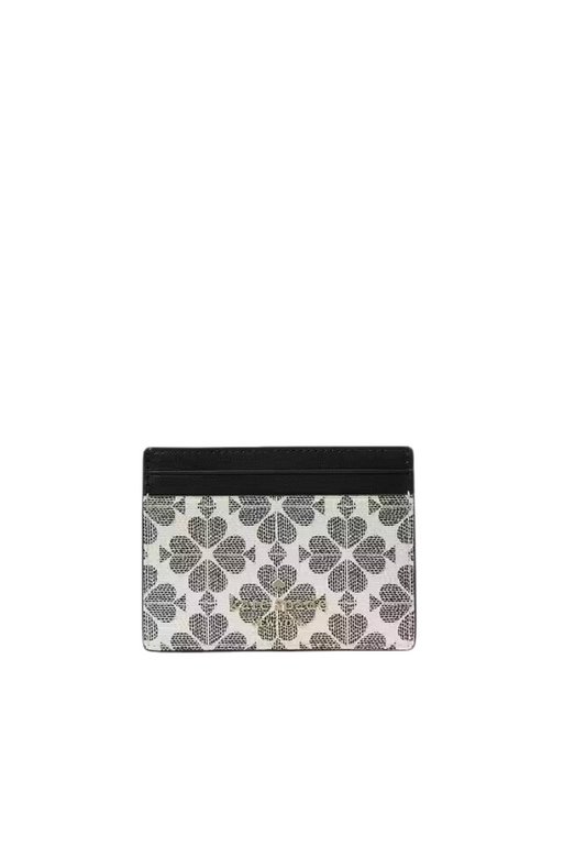 Kate Spade Flower Small Slim Card Case In Black Multi KI371