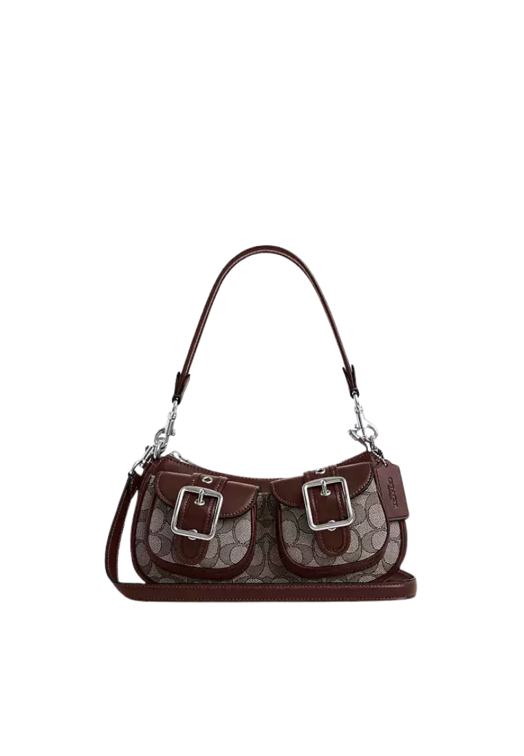 ( PREORDER ) Coach Ashton In Signature Jacquard Crossbody Bag In Oak Maple CBJ00