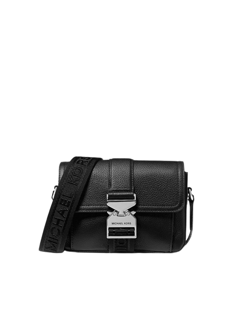( PREORDER ) Michael Kors Hudson Pebbled Leather Crossbody bag In Black 33F4LHDM2L