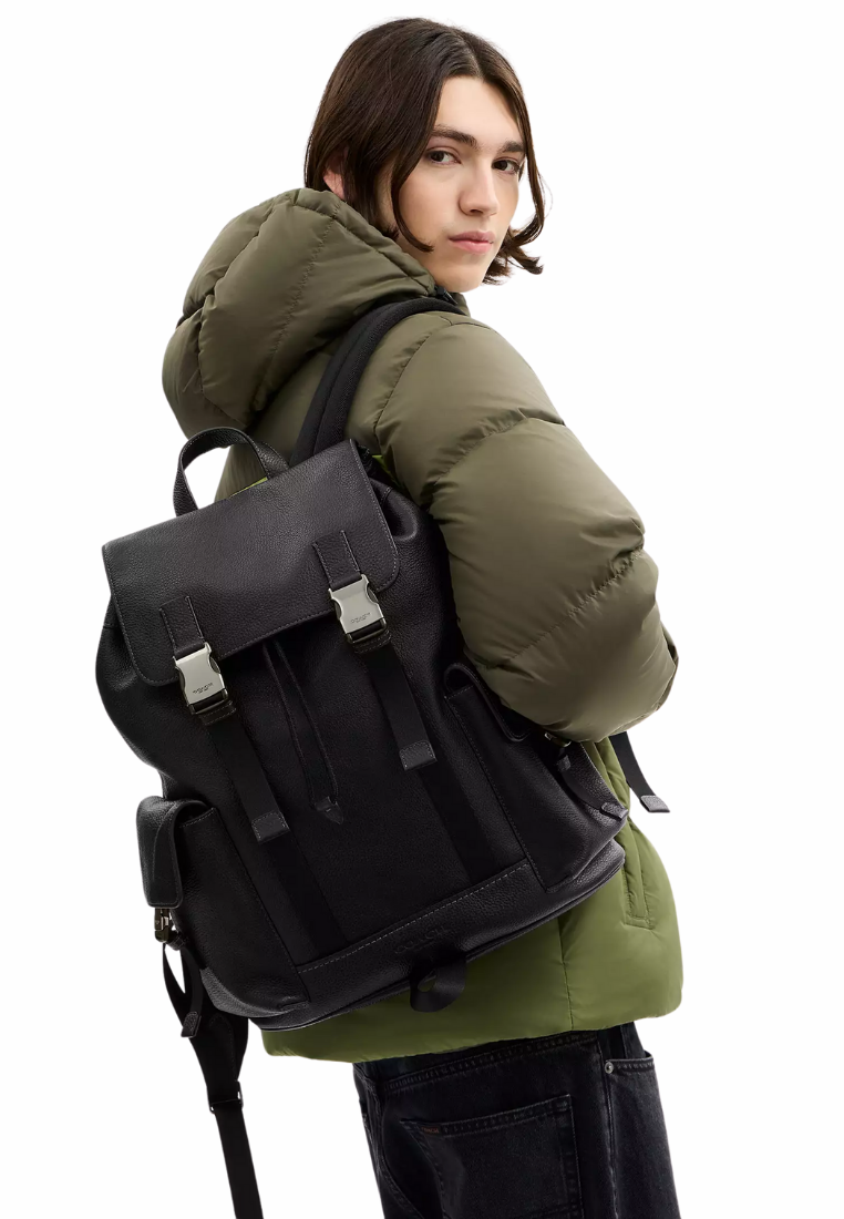 ( PREORDER ) Coach Clark Backpack In Gunmetal Black CCF89