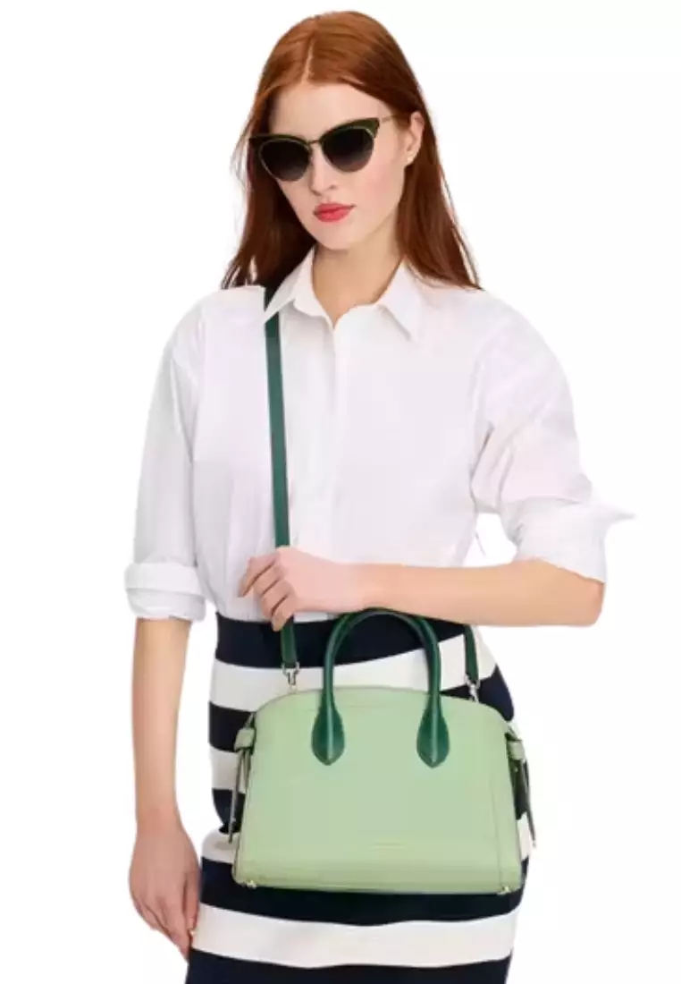 Kate Spade Knott Colorblocked Satchel Bag Medium Top Zip In Beach Glass KG850