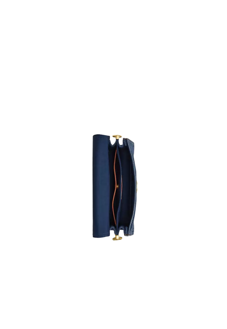 ( PREORDER ) Coach Chain Tabby Shoulder Bag In Brass Deep Blue CAN14