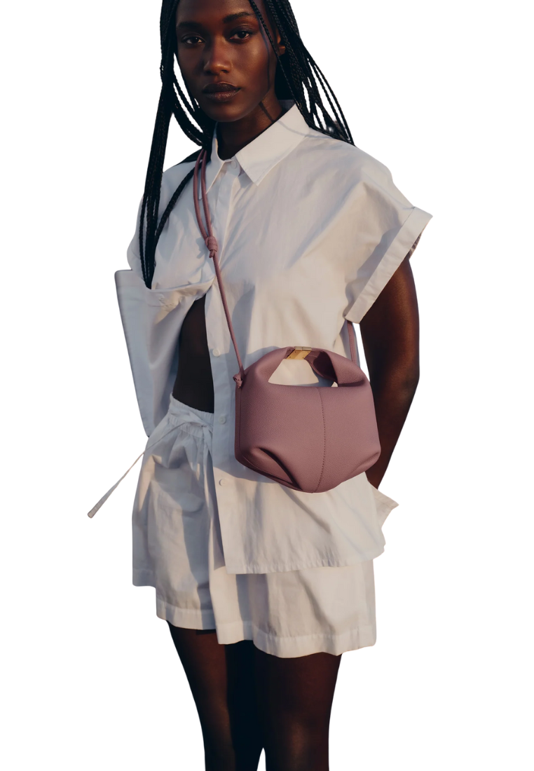 ( PREORDER ) Polene Beri Crossbody Bag In Textured Lilac