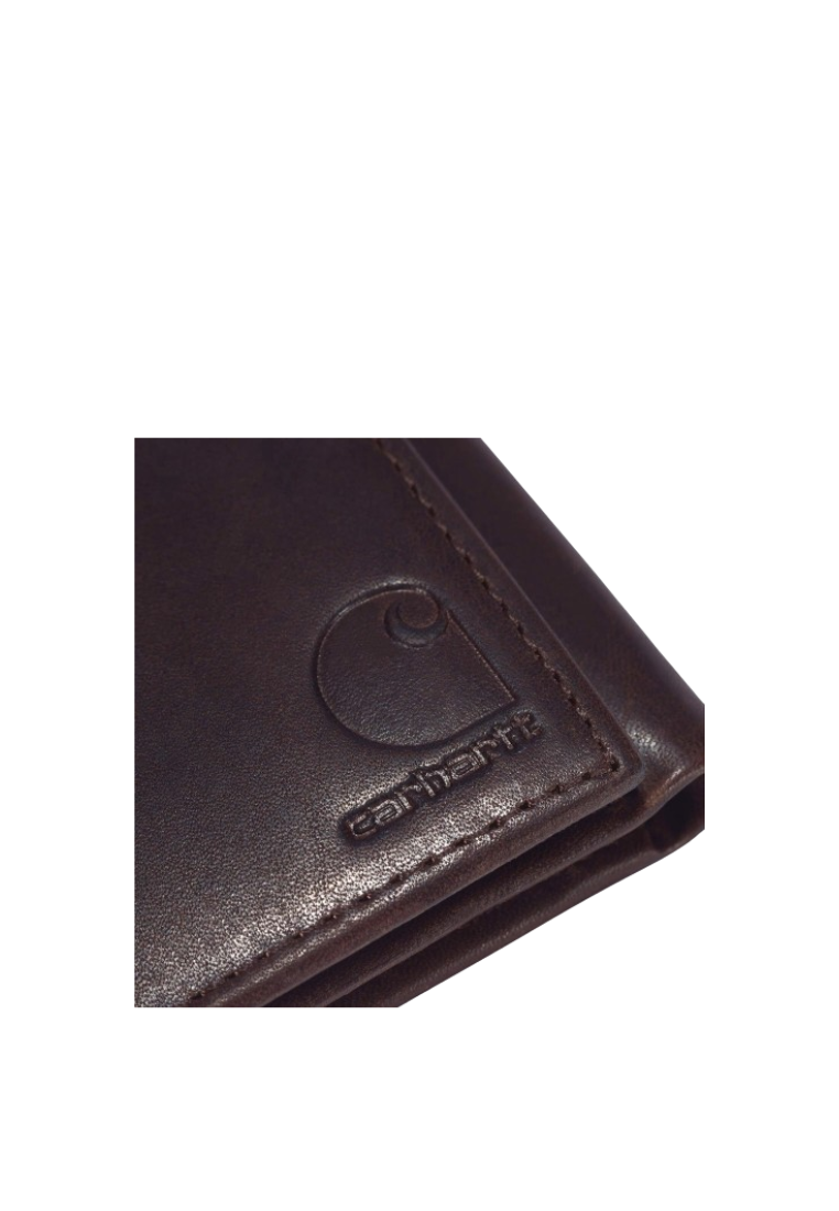 Carhartt Oil Tan Trifold Wallet WW0219 In Dark Brown