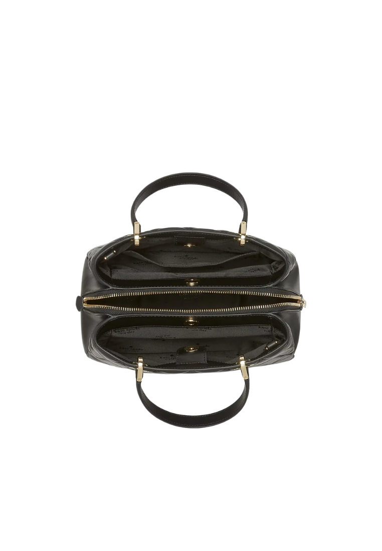 Kate Spade Quilted Sullivan Satchel Bag In Black KH227