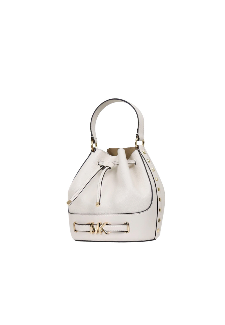 Michael Kors Reed Medium Studded Bucket Bag In Light Cream 35S3G6RM2T