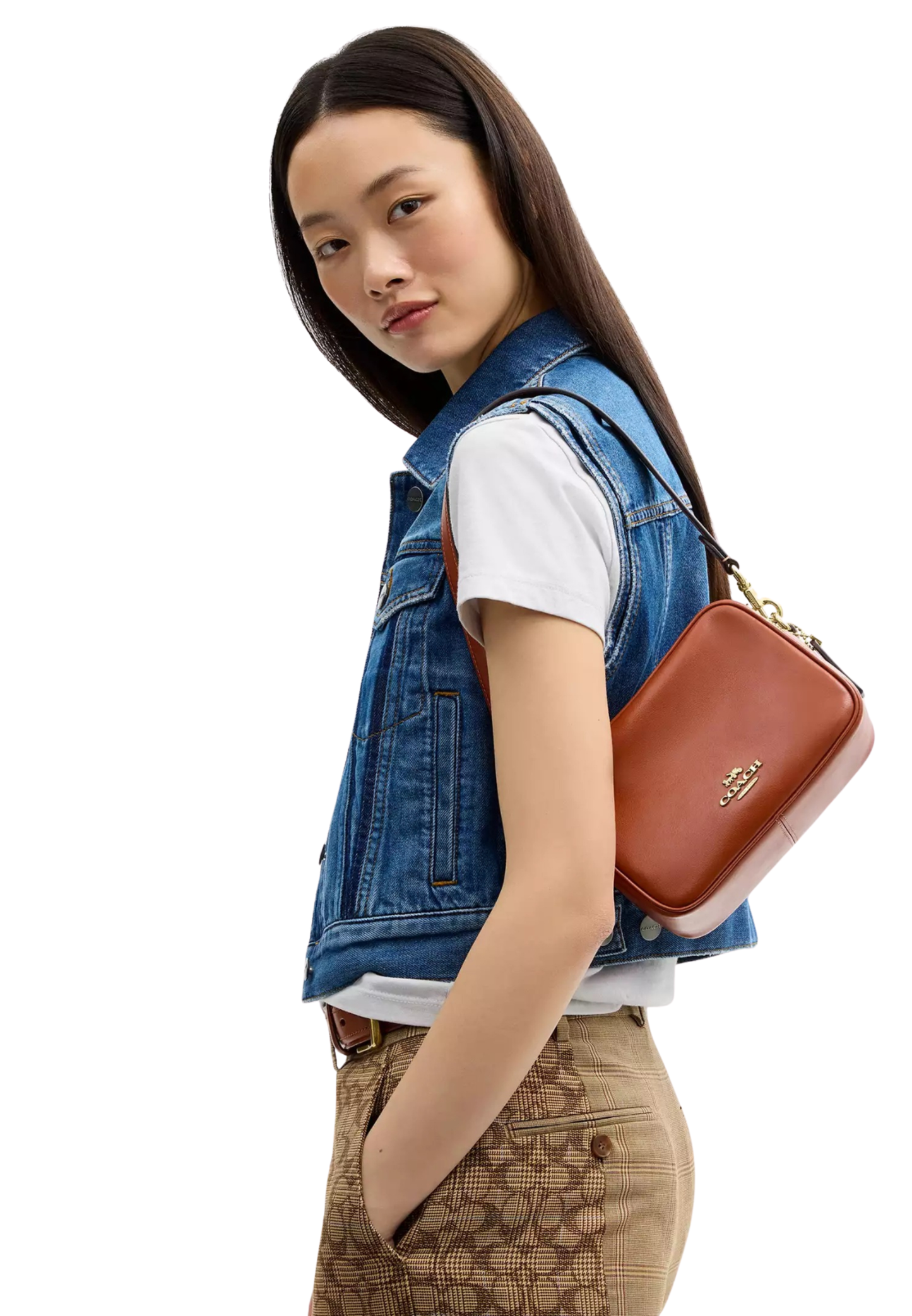 Coach Mini Carey Crossbody Bag In Cinnamon CEA02