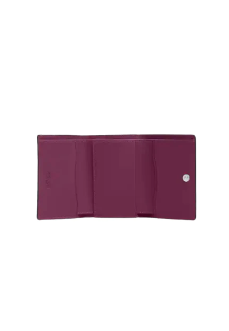 Coach Micro Wallet With Rivets In Deep Berry CM247