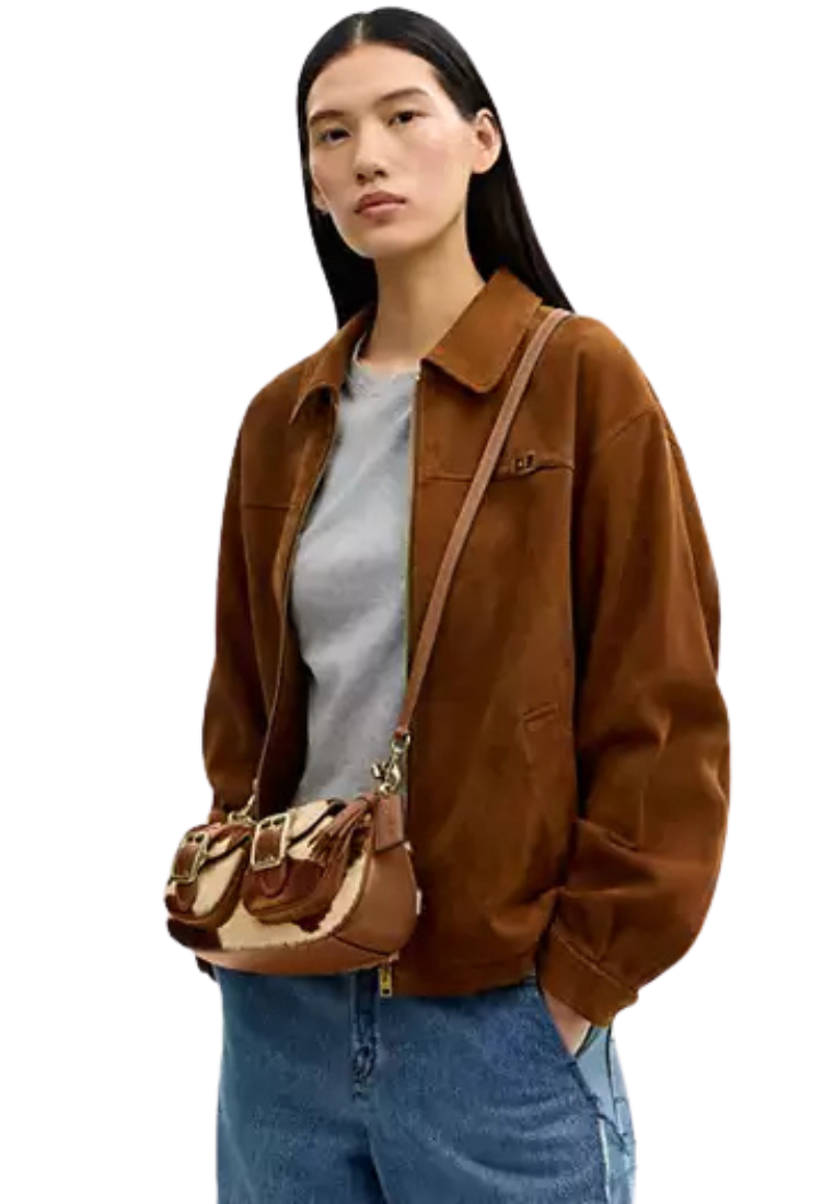 ( PREORDER ) Coach Ashton In Haircalf With Cow Print Shoulder Bag In Cow Multi CDW47