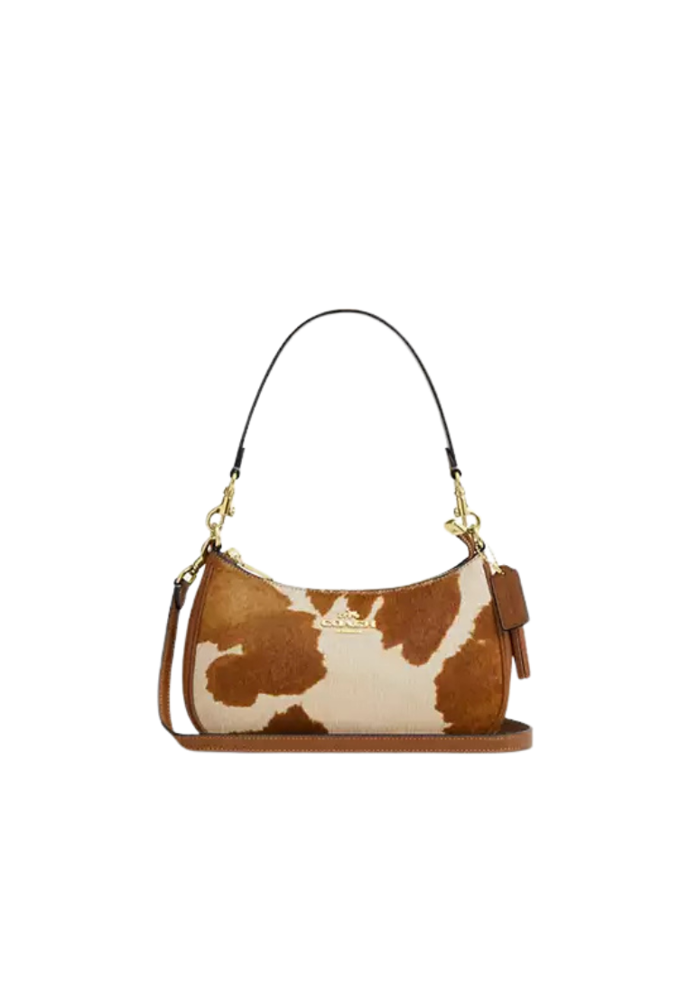 ( PREORDER ) Coach Teri In Haircalf With Cow Print Shoulder Bag In Cow Multi CDW45