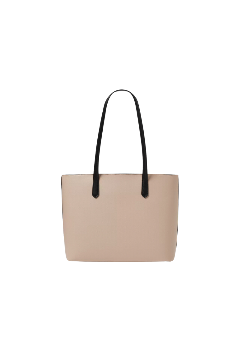 ( PREORDER ) Kate Spade Staci Colorblock Leather Large Totebag In Warm Beige Multi KH401