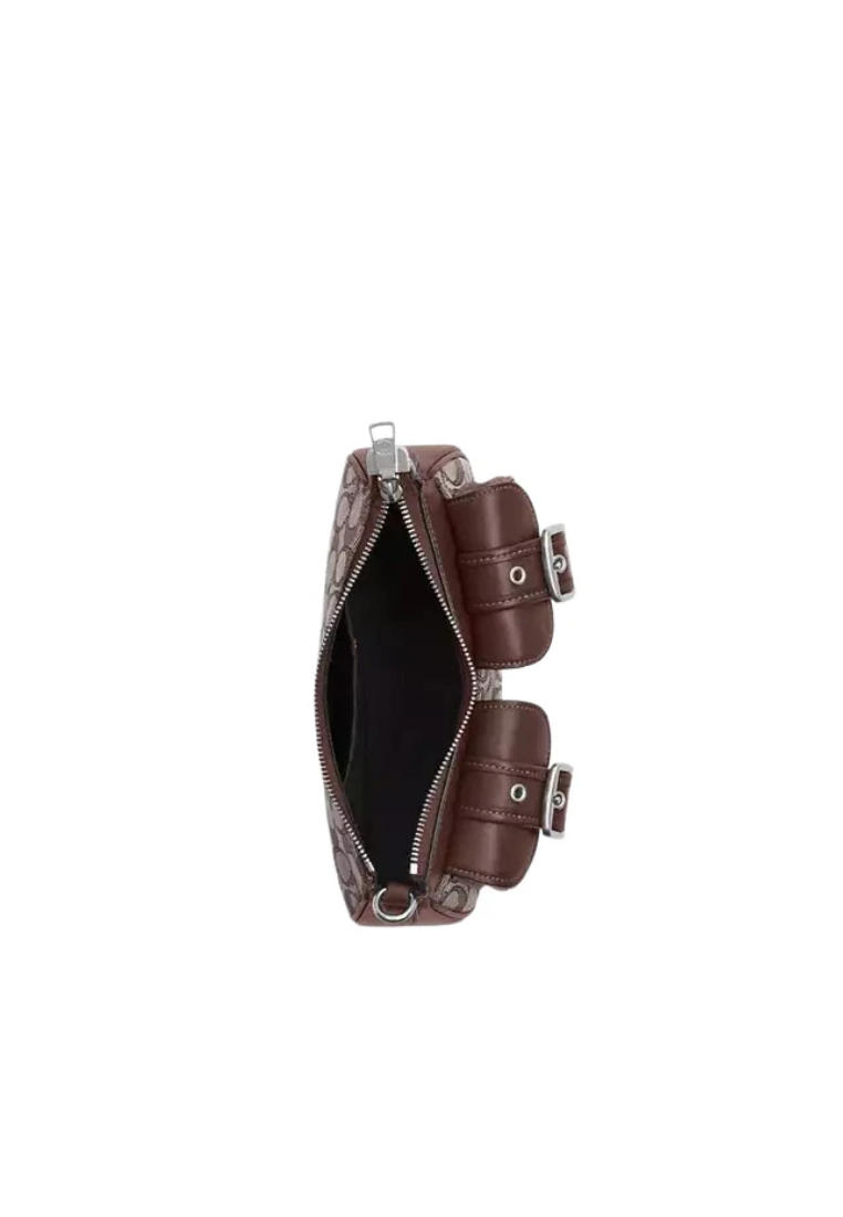 ( PREORDER ) Coach Ashton In Signature Jacquard Crossbody Bag In Oak Maple CBJ00
