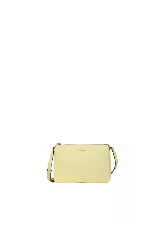 Kate Spade Leila Triple Gusset Crossbody Bag In Yellow Mar WKR00448