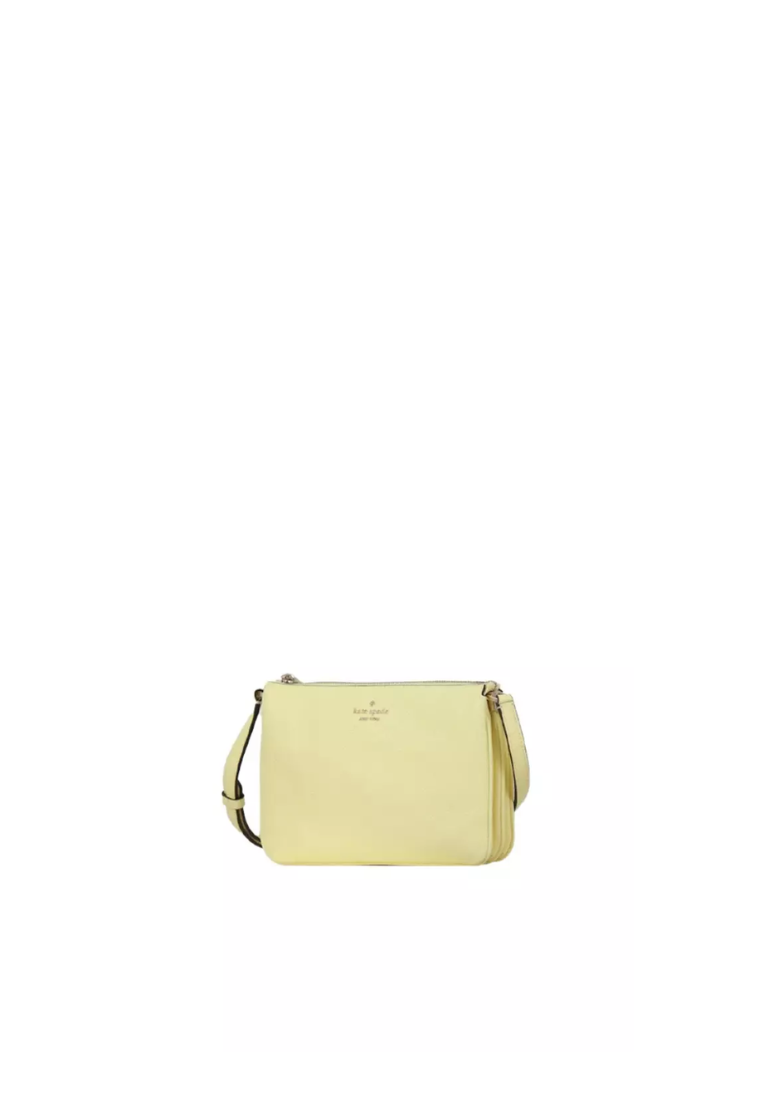 Kate Spade Leila Triple Gusset Crossbody Bag In Yellow Mar WKR00448